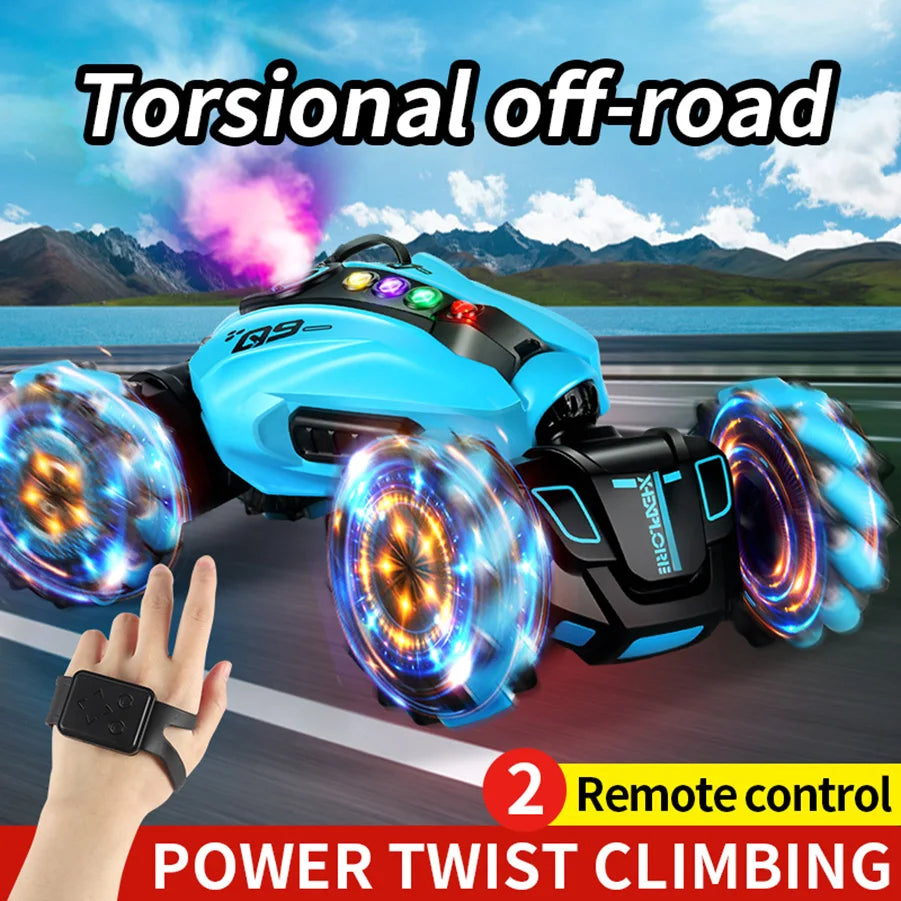 4WD 1:16 RC Car 2.4G Remote Control Drift Car With LED Light Gesture Induction Deformation Twist Climbing Vehicle Toy Gifts